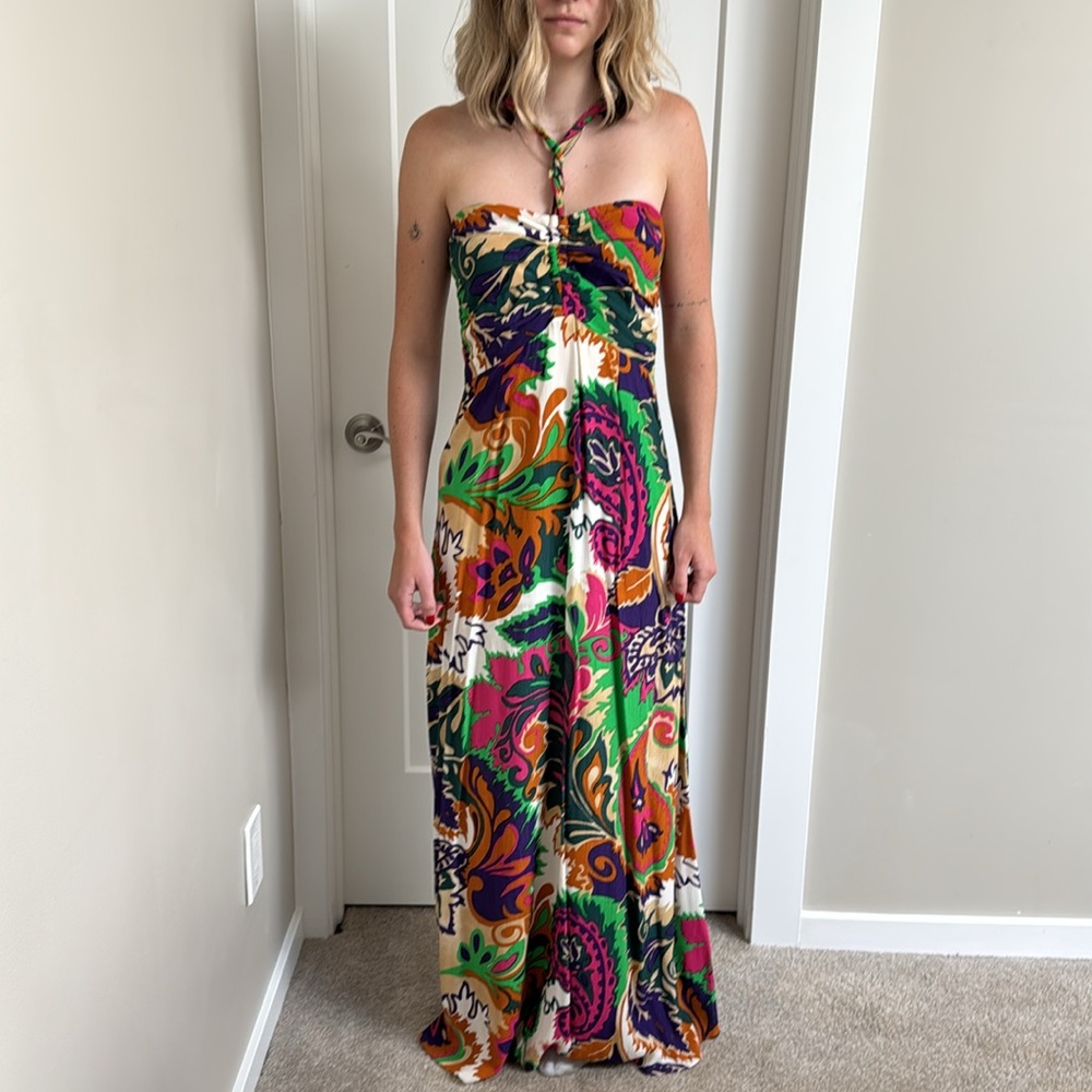 ba&sh Colorful Paisley Maxi Dress